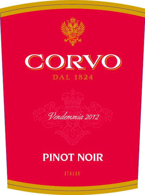 Duca Di Salaparuta Sicilia Corvo Pinot Noir 2012 Front Label