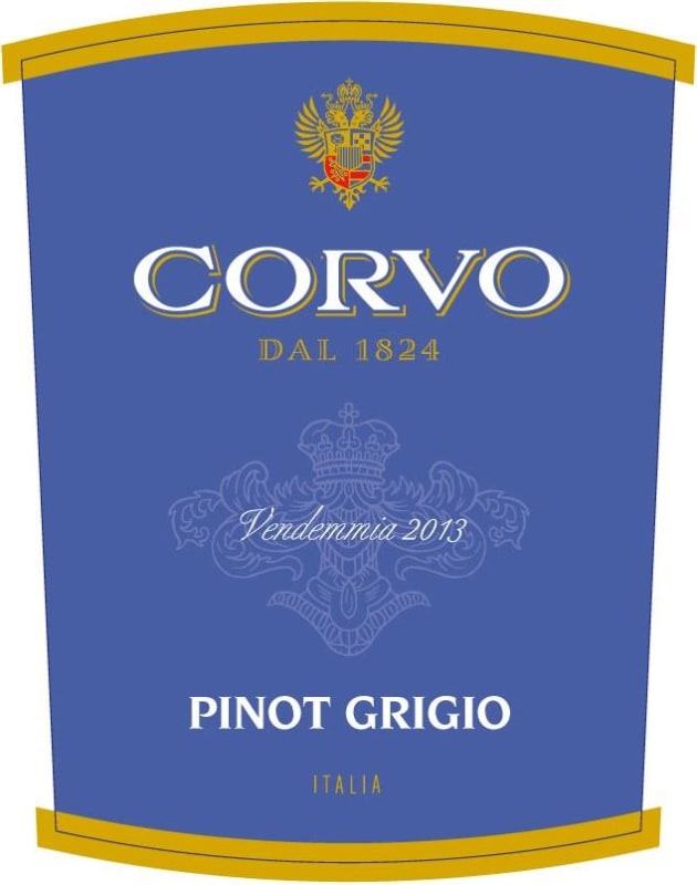 Duca Di Salaparuta Sicilia Corvo Pinot Grigio 2013 Front Label