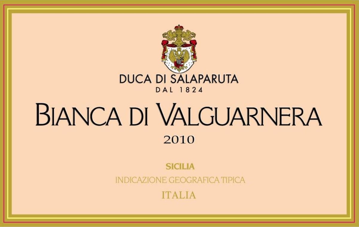 Duca Di Salaparuta Sicilia Bianca di Valguarnera Bianco 2010 Front Label