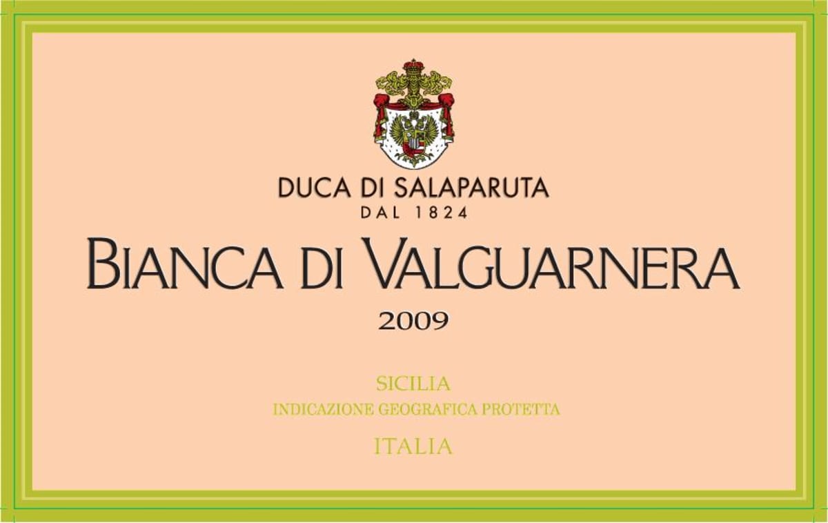 Duca Di Salaparuta Sicilia Bianca di Valguarnera Bianco 2009 Front Label
