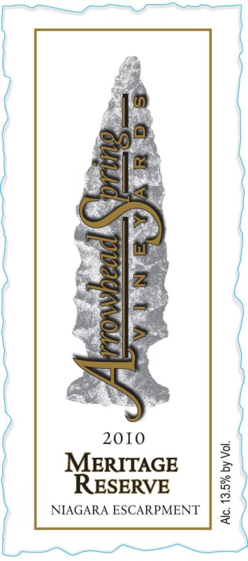 Arrowhead Spring Vineyards Reserve Meritage 2010 Front Label