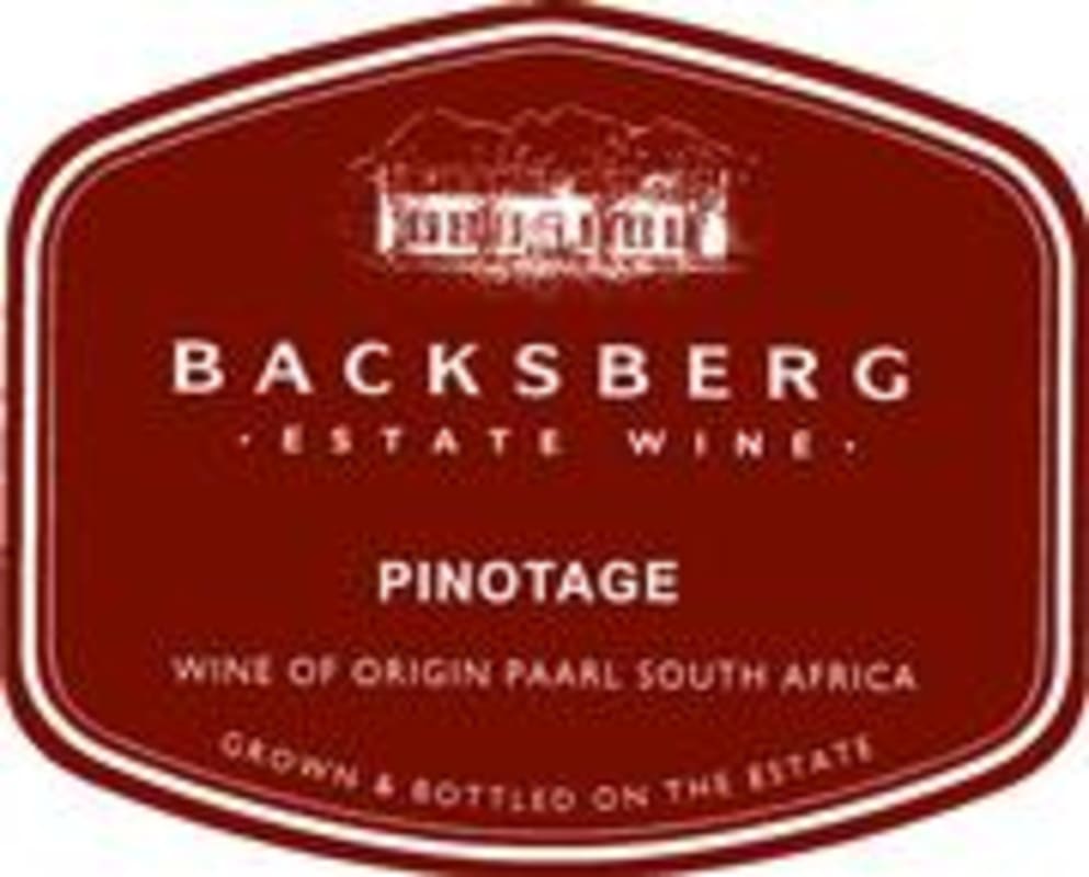 Backsberg Pinotage 1999 Front Label