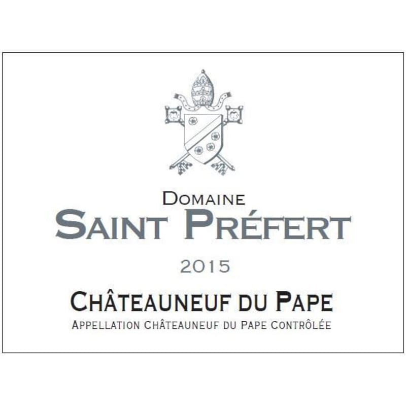 Domaine Saint Prefert Chateauneuf-du-Pape 2015 Front Label