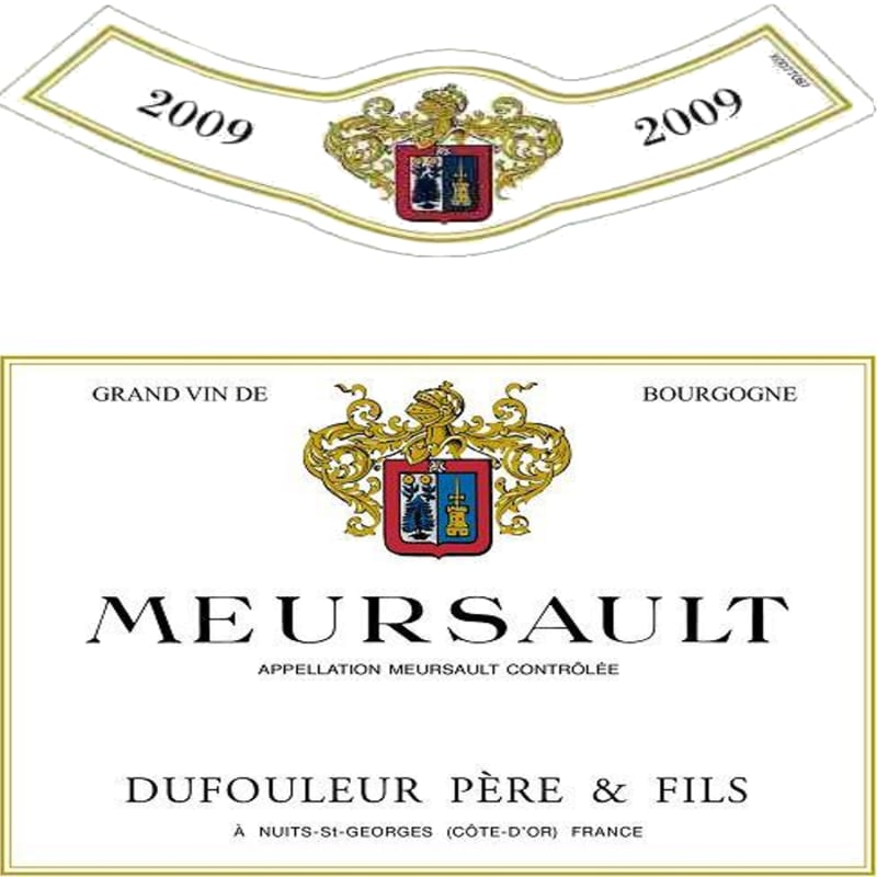 Dufouleur Pere & Fils Meursault 2009 Front Label