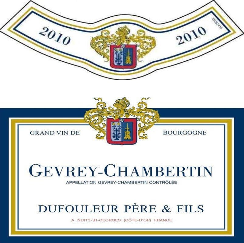 Dufouleur Pere & Fils Gevrey-Chambertin 2010 Front Label