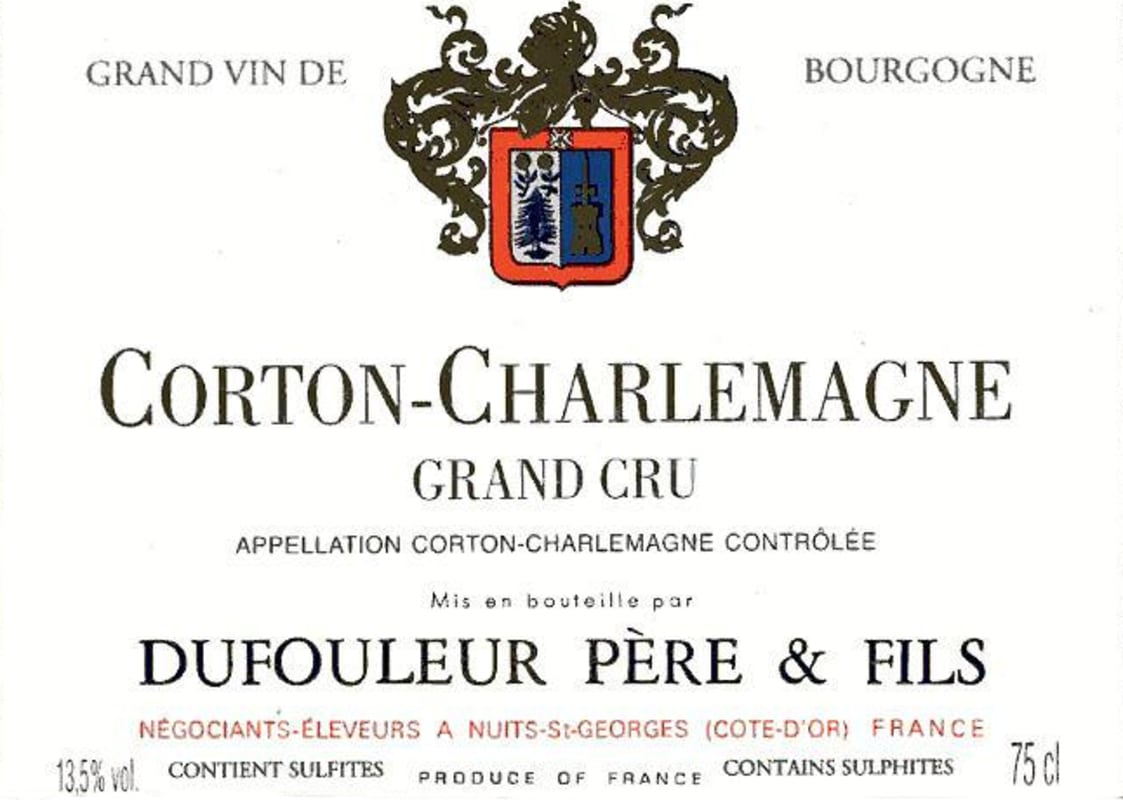 Dufouleur Pere & Fils Corton-Charlemagne Grand Cru 2009 Front Label