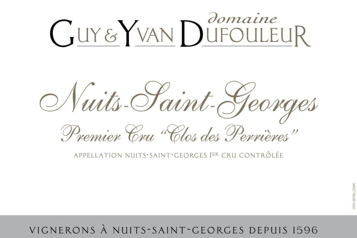Dufouleur Pere & Fils Nuits-Saint-Georges Clos des Perrieres Premier Cru 2014 Front Label