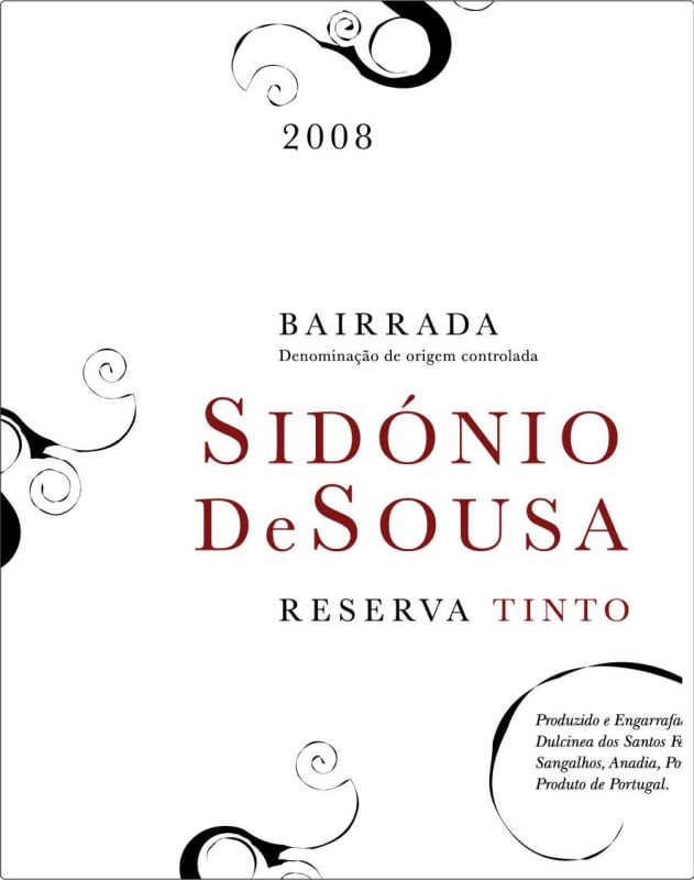Dulcinea Santos Ferreira Sidonio Sousa Reserva 2008 Front Label