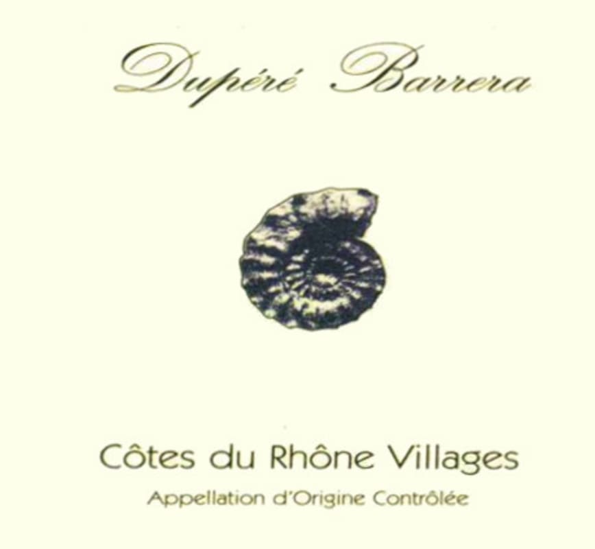 Dupere Barrera Cotes du Rhone Villages 2009 Front Label