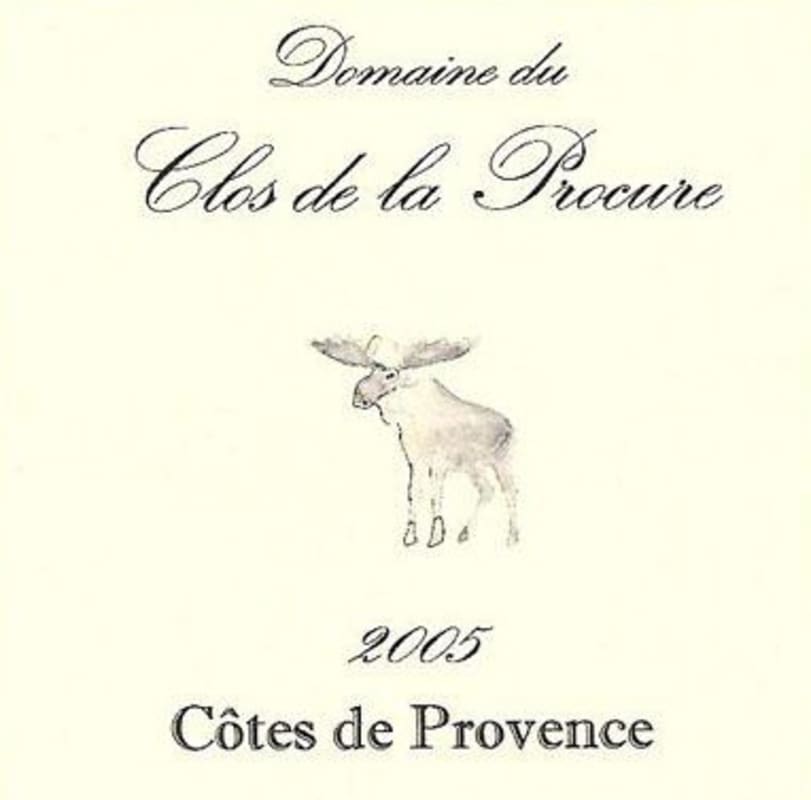 Dupere Barrera Domaine du Clos la Procure Rouge 2005 Front Label