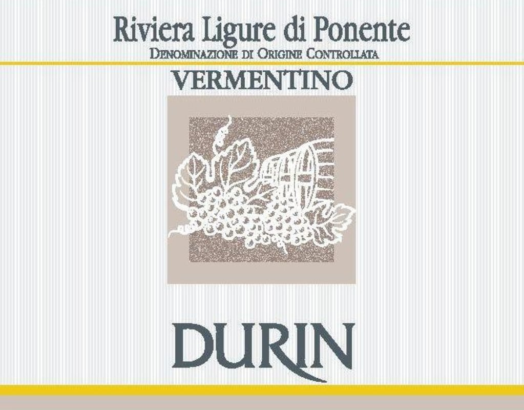 Durin Riviera Ligure di Ponente Vermentino 2014 Front Label