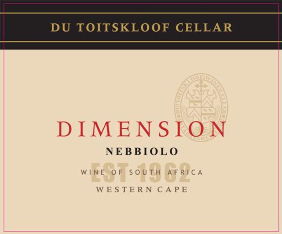 DuToitskloof Wines Dimension Nebbiolo 2013 Front Label