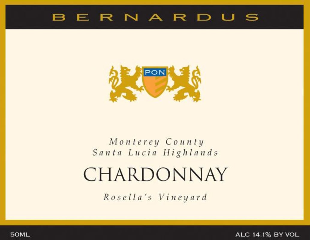 Bernardus Rosella's Vineyard Chardonnay 2010 Front Label