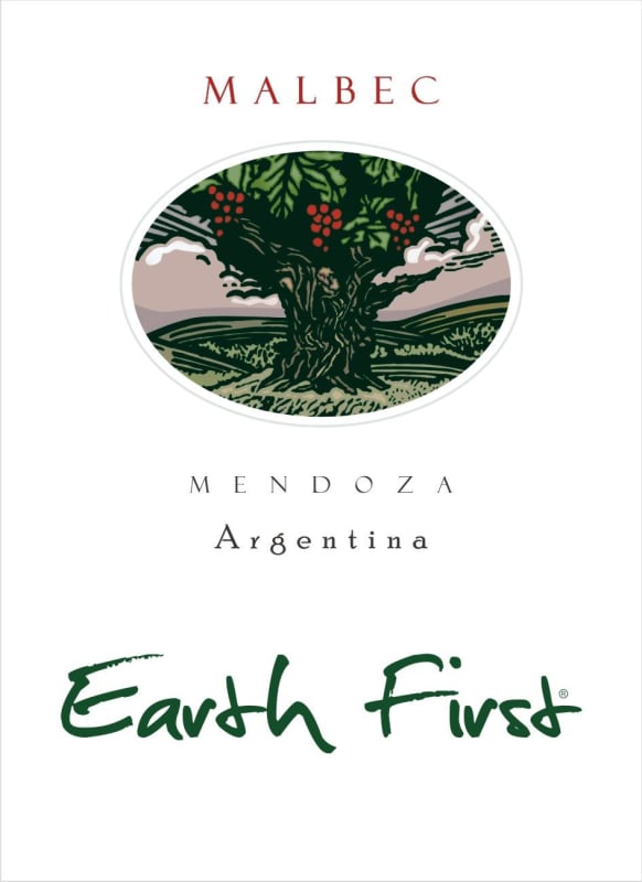 Earth First Wines Malbec 2014 Front Label