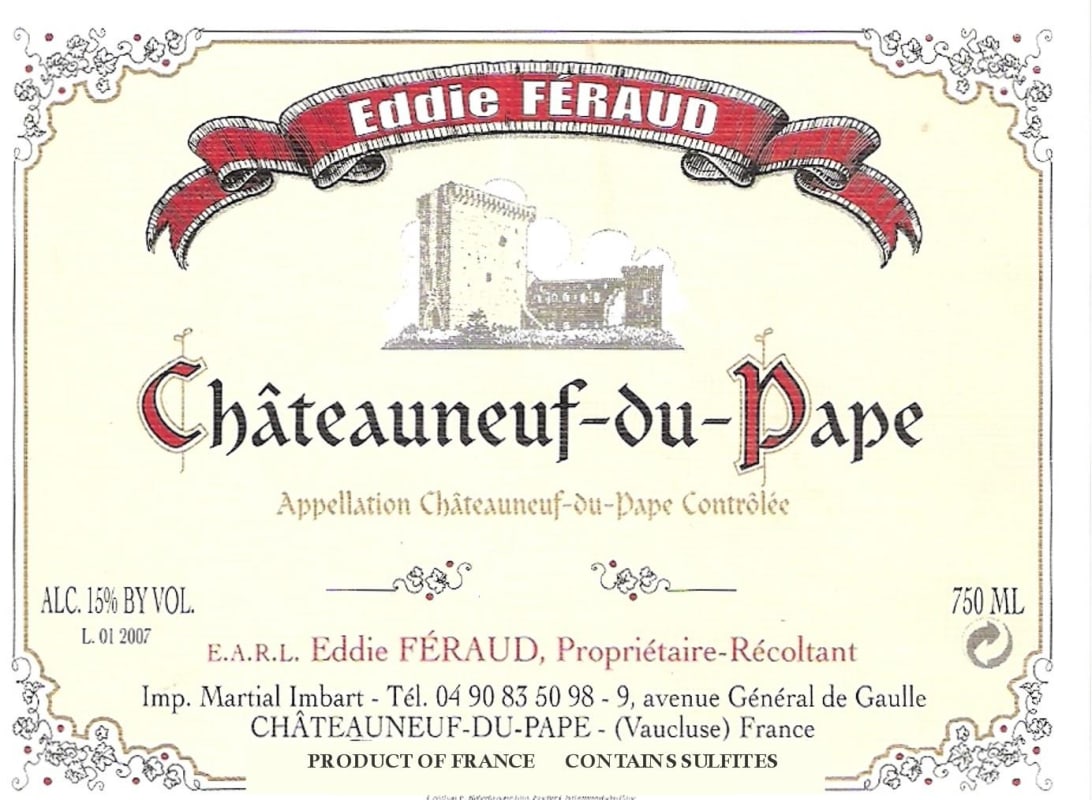 Eddie Feraud Chateauneuf-du-Pape 2005 Front Label
