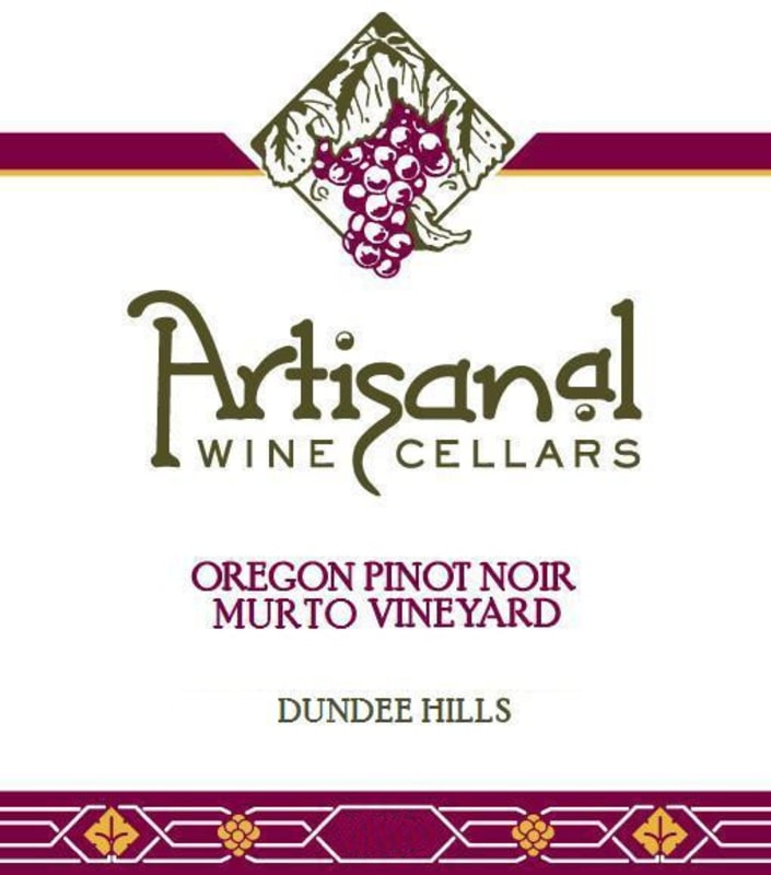 Artisinal Wine Cellars Murto Vineyard Pinot Noir 2012 Front Label