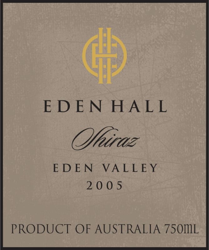 Eden Hall Wines Shiraz 2005 Front Label