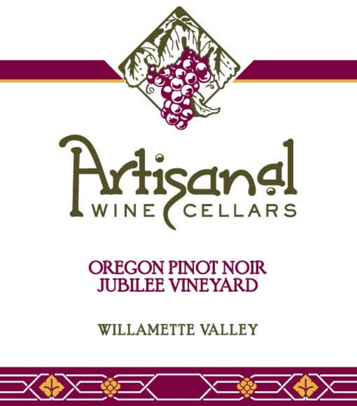 Artisinal Wine Cellars Jubilee Vineyard Pinot Noir 2010 Front Label