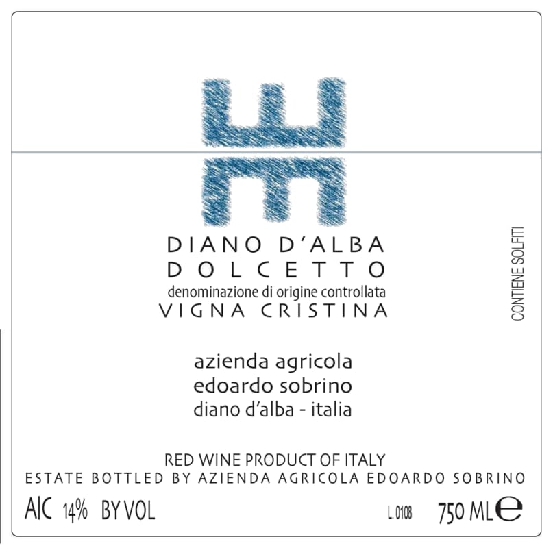 Bodega Severino Sanz Dolcetto di Diano d'Alba Vigna Cristina 2010 Front Label