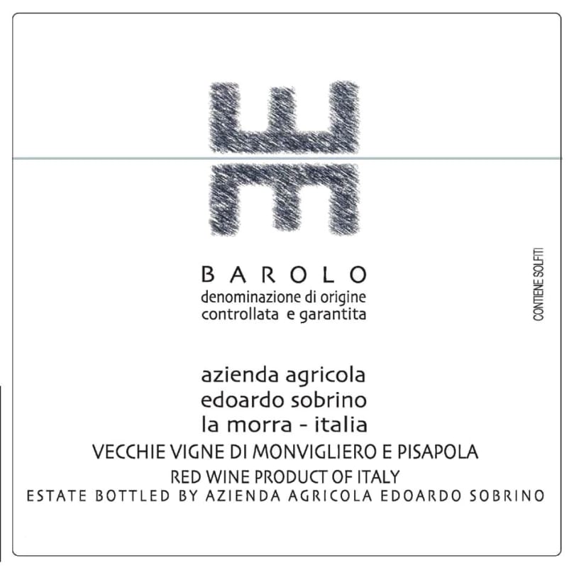Bodega Severino Sanz Barolo Vecchie Vigne di Monvigliero e Pisapola 2012 Front Label
