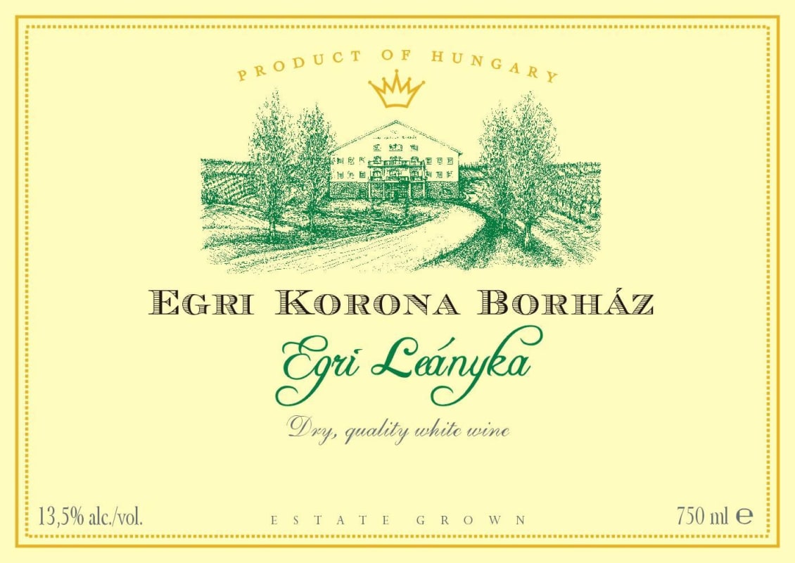 Egri Korona Borhaz Egri Leanyka 2014 Front Label