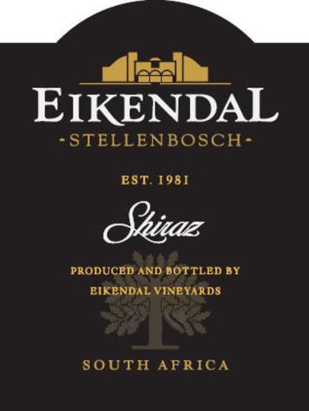 Eikendal Shiraz 2010 Front Label