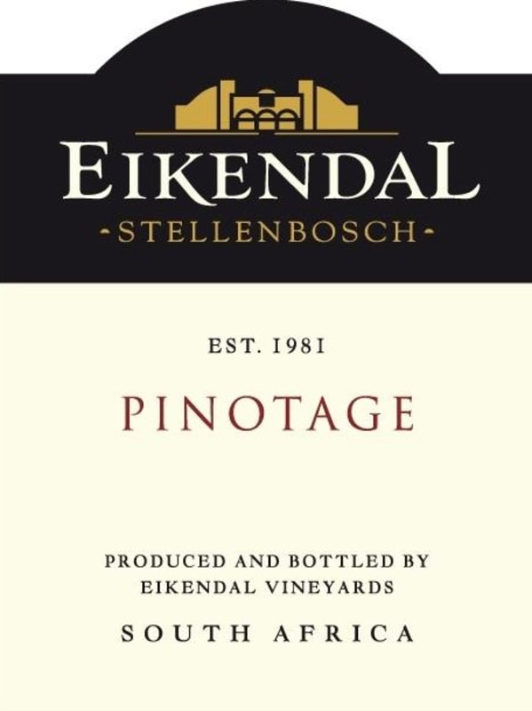 Eikendal Pinotage 2014 Front Label