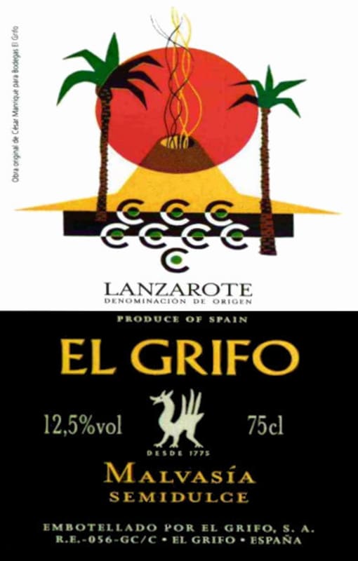 El Grifo Semidulce Malvasia 2007 Front Label