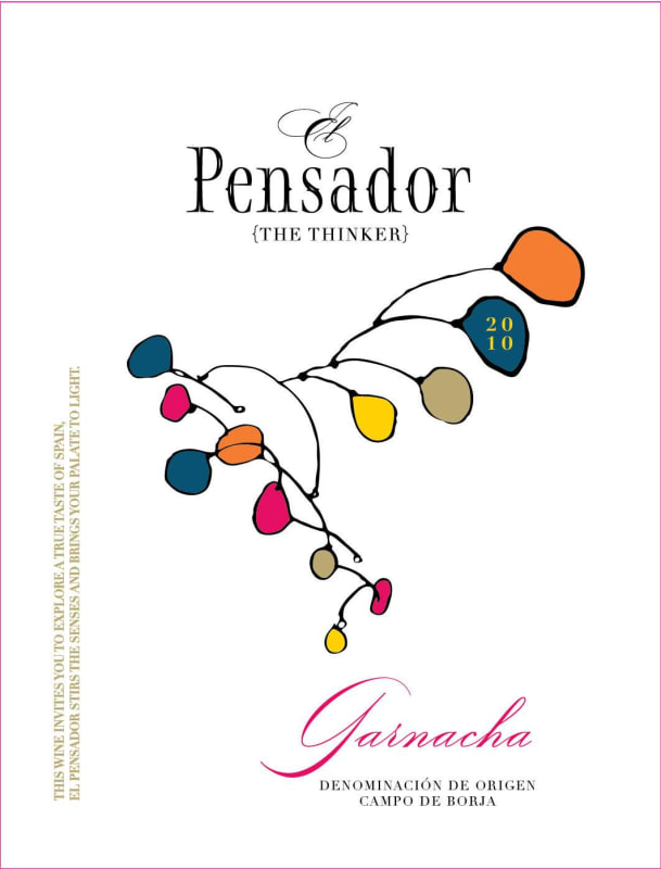 El Pensador Garnacha 2010 Front Label