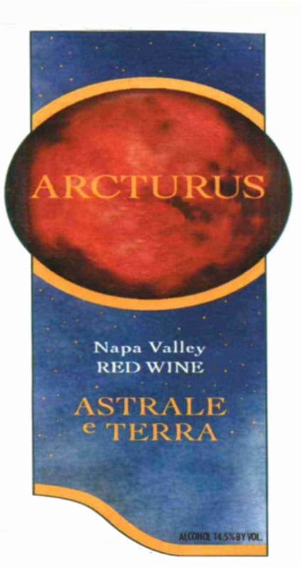 Astrale e Terra Arcturus Red 2009 Front Label