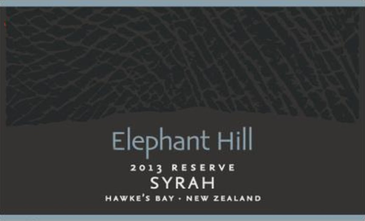 Elephant Hill Reserve Syrah 2013 Front Label