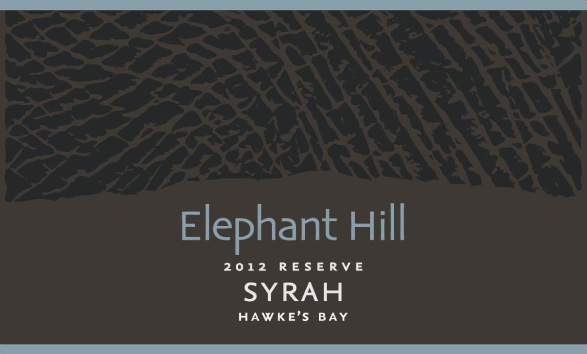 Elephant Hill Reserve Syrah 2012 Front Label