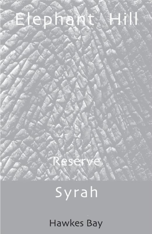 Elephant Hill Reserve Syrah 2009 Front Label