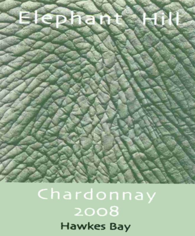 Elephant Hill Chardonnay 2008 Front Label