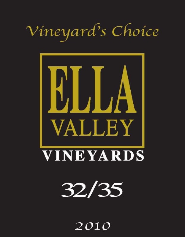 Ella Valley Choice 32/35 2010 Front Label