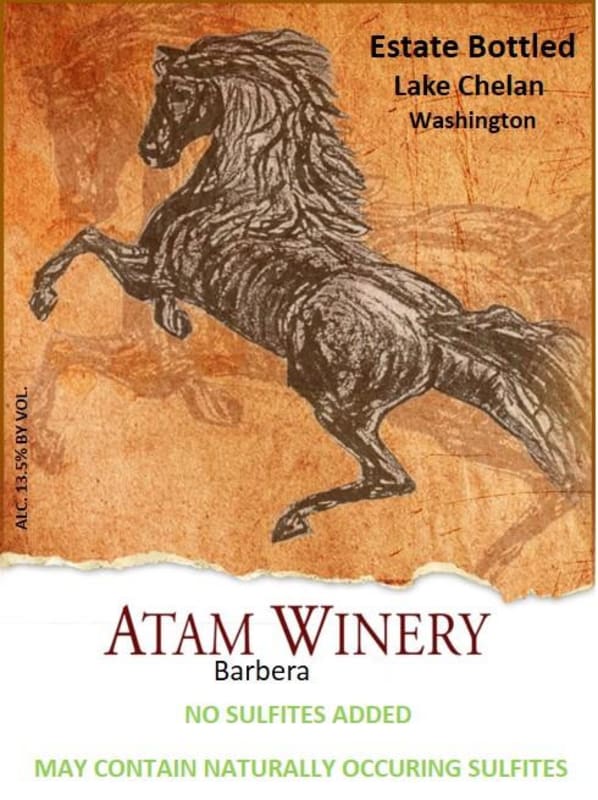 Atam Winery LLC Barbera 2013 Front Label