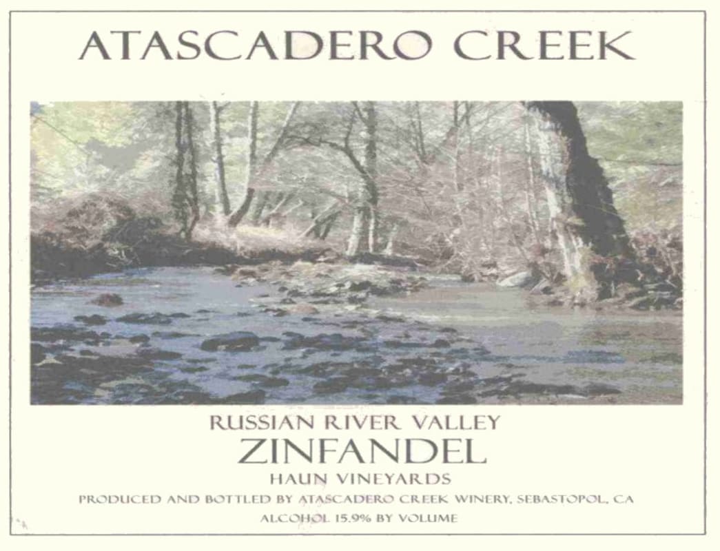 Atascadero Creek Winery Haun Ranch Zinfandel 2008 Front Label