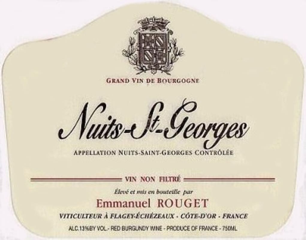 Emmanuel Rouget Nuits-St-Georges 2013 Front Label