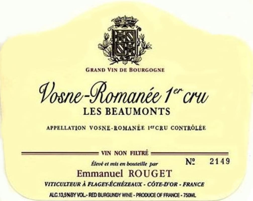 Emmanuel Rouget Vosne-Romanee Les Beaux Monts Premier Cru 2013 Front Label