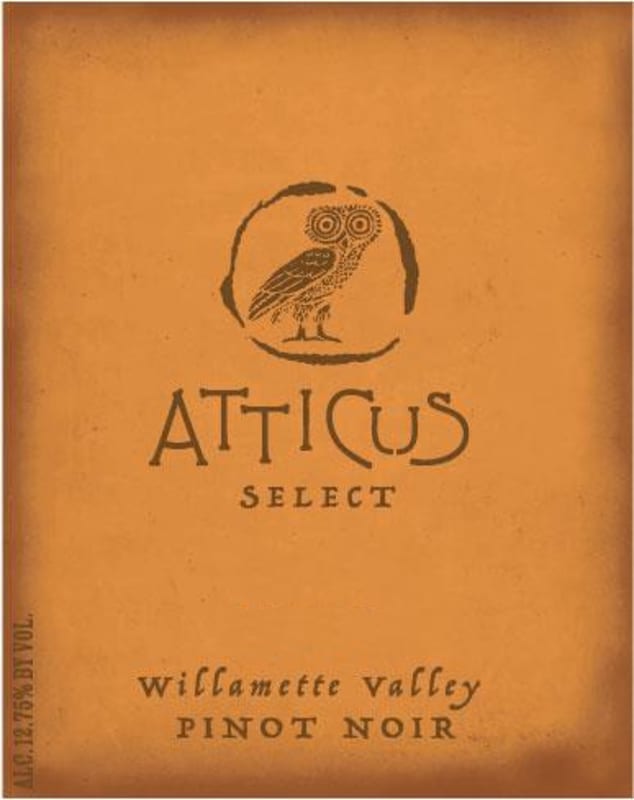 Atticus Wines Select Pinot Noir 2008 Front Label