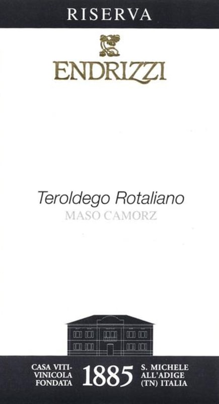Endrizzi Teroldego Rotaliano Maso Camorz Riserva 2013 Front Label