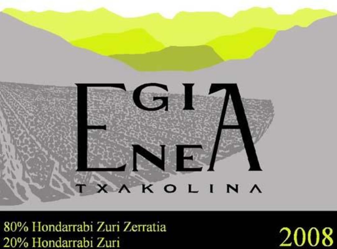 Enea Egia Txakolina Bizkaiko 2008 Front Label