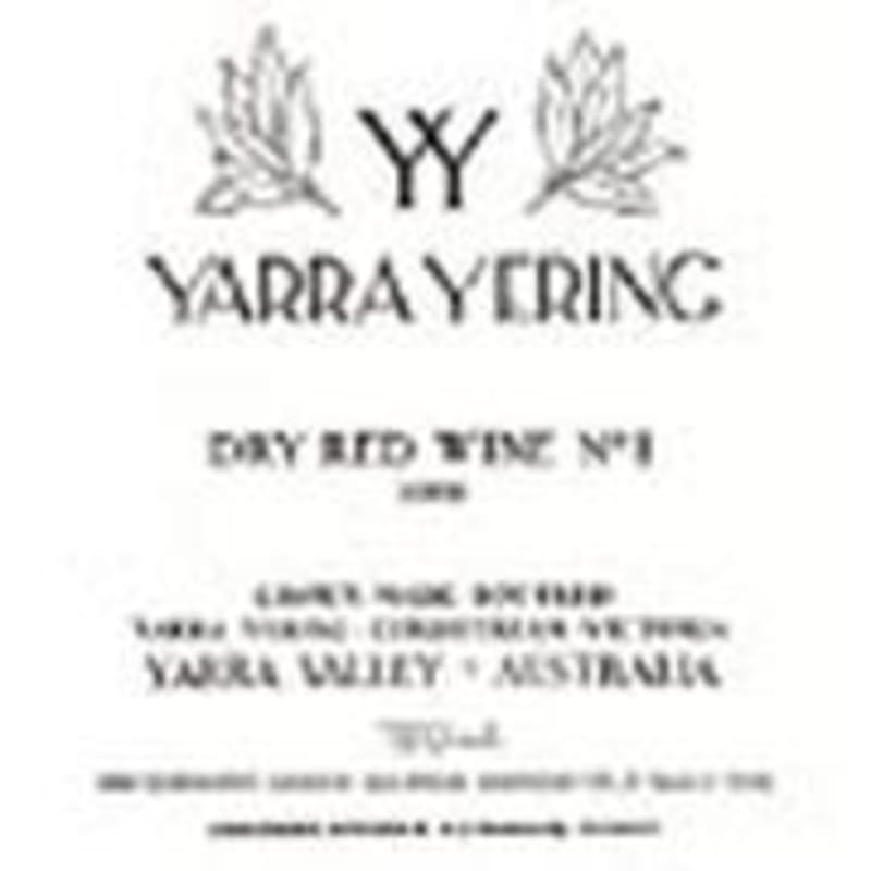 Yarra Yering No. 1 Dry Red 1998 Front Label