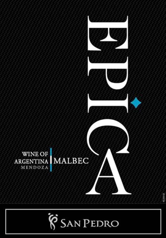 Epica Wines Vina San Pedro Malbec 2014 Front Label