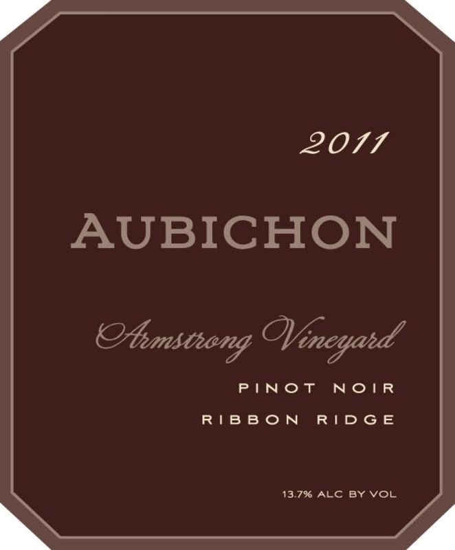 Aubichon Cellars Armstrong Vineyard Pinot Noir 2011 Front Label