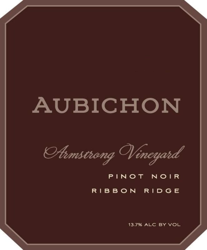 Aubichon Cellars Armstrong Vineyard Pinot Noir 2012 Front Label