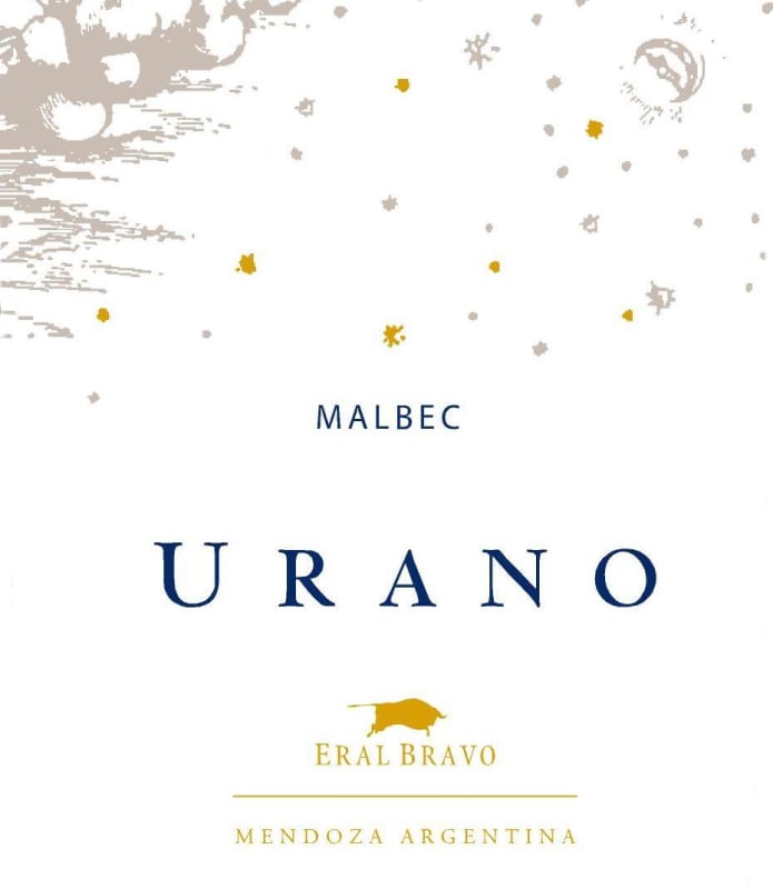 Eral Bravo Urano Malbec 2014 Front Label