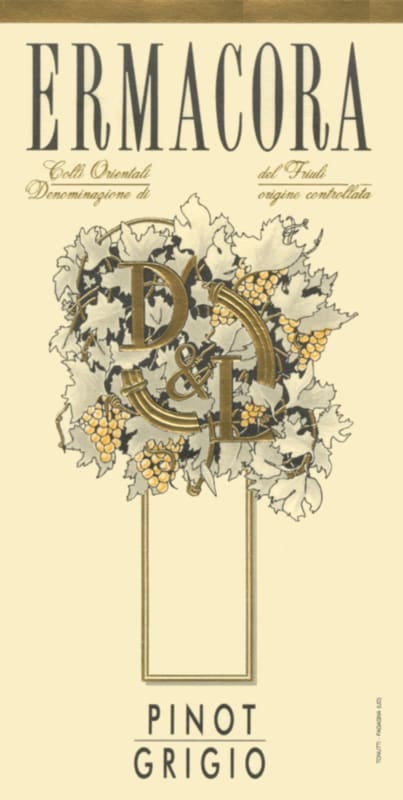 Ermacora Colli Orientali del Friuli Pinot Grigio 2013 Front Label