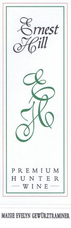 Ernest Hill Wines Maisie Evelyn Gewurztraminer 2013 Front Label
