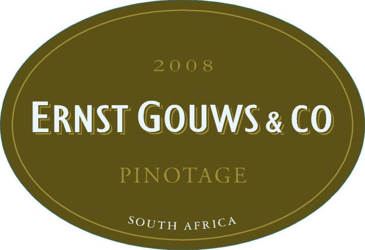 Ernst Gouws & Co Pinotage 2008 Front Label